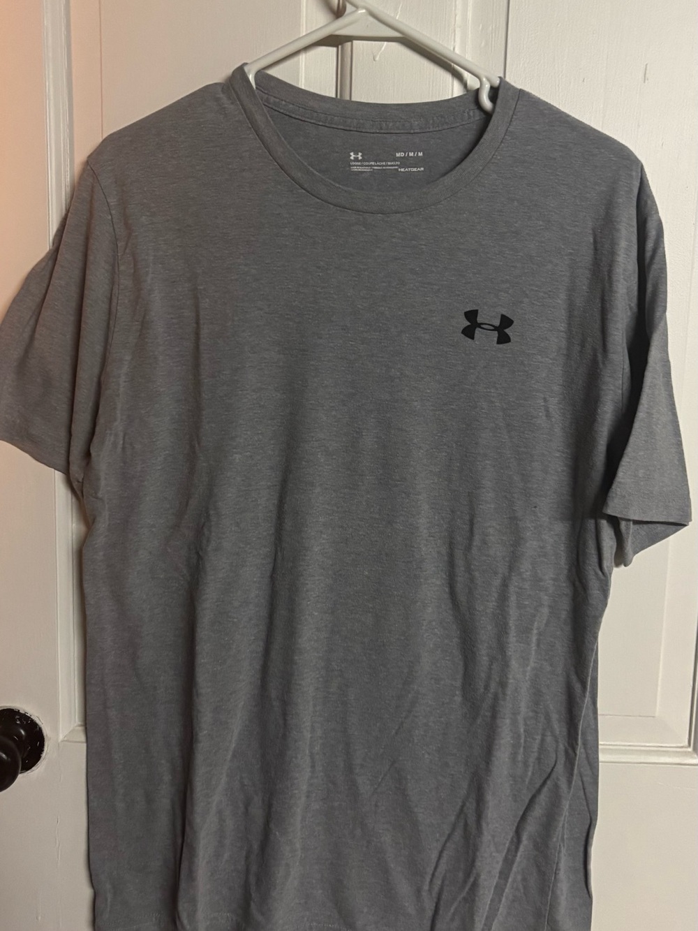 Under Armour Men’s Gray Short-Sleeve Crew T-Shirt with Logo